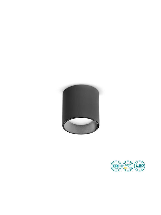 Ideal Lux Μονό Σποτ με Ενσωματωμένο LED και Φυσικό Φως σε Μαύρο Χρώμα 306520 - μικρογραφία 3